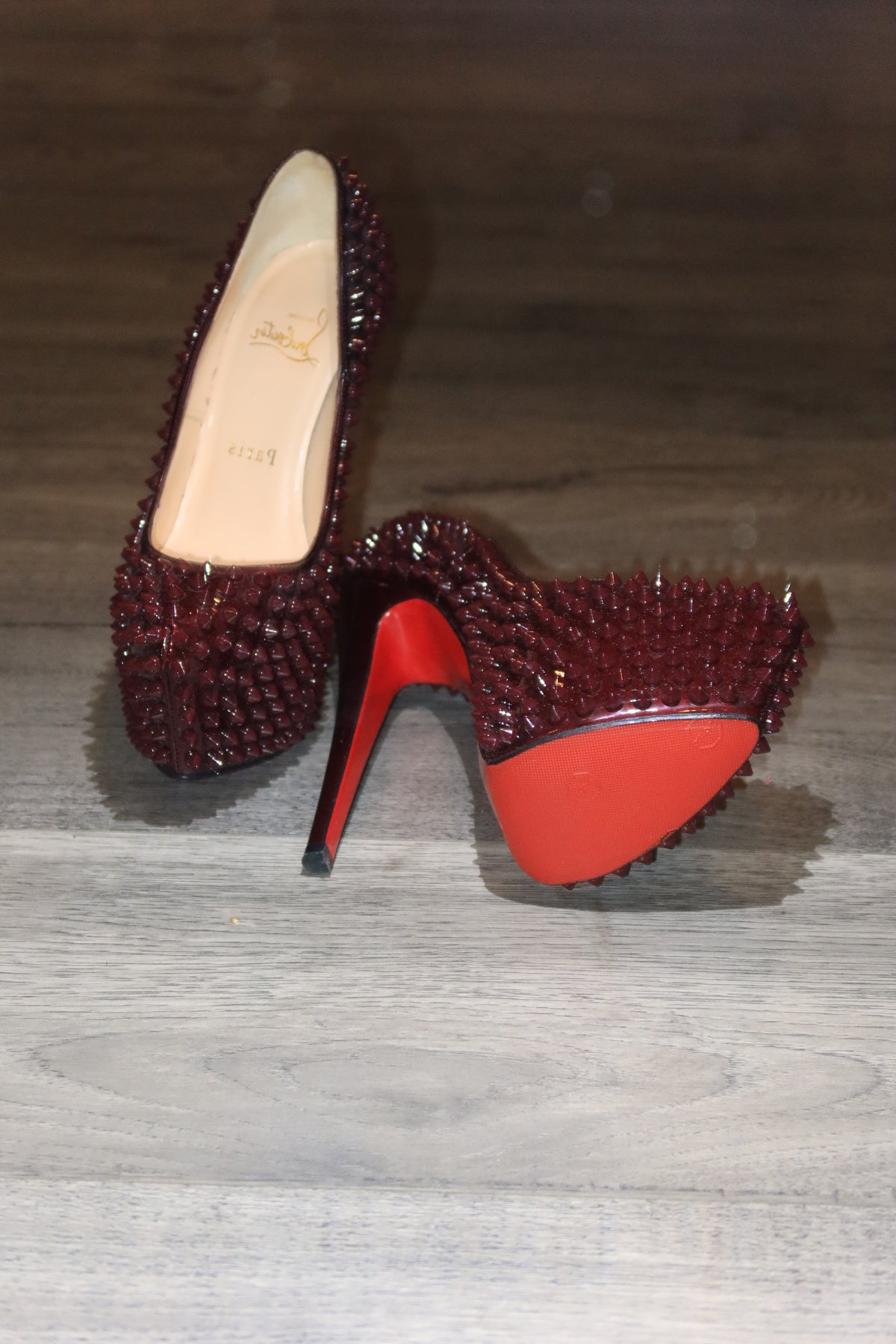 Christian Louboutin daffodile 160mm spiked pumps patent leather circa 2011