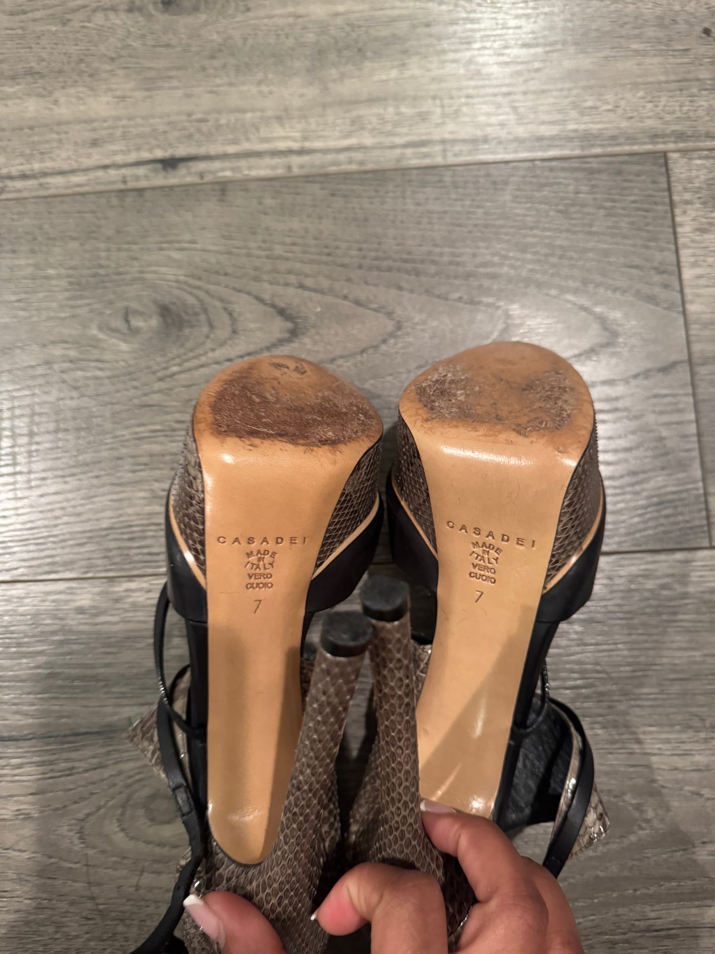 Casadei Python strappy heels