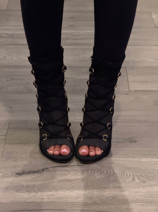 Dolce & Gabanna 2010 lace up mesh boots