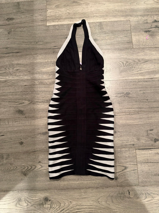 Herve Leger midi halter bodycon dress