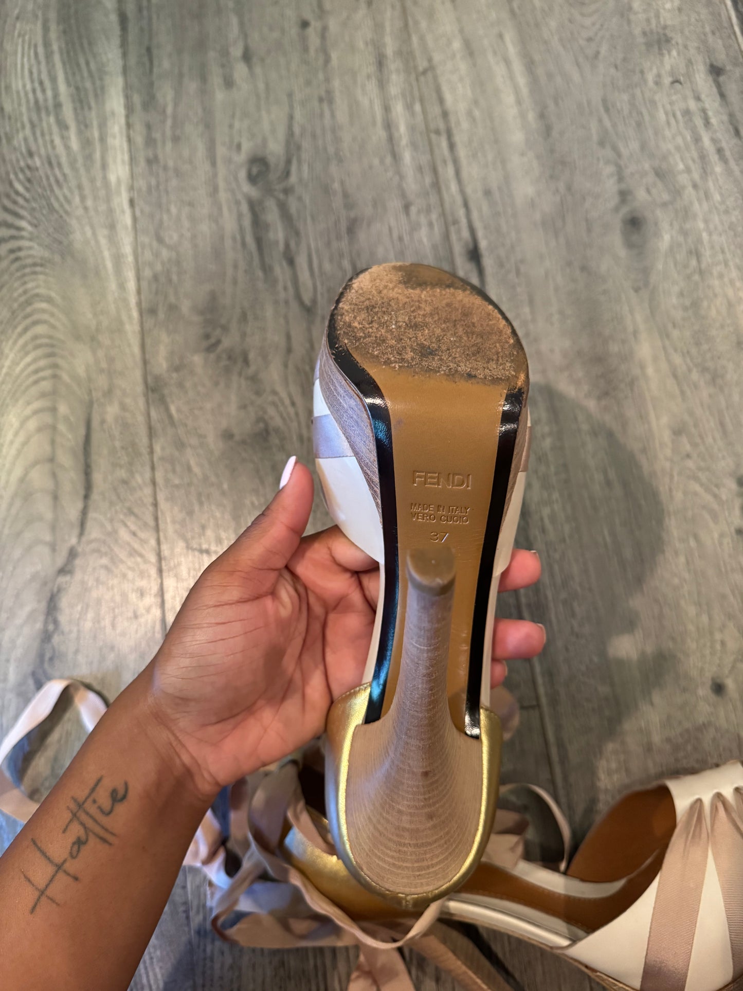 Fendi nutcracker lace up heels