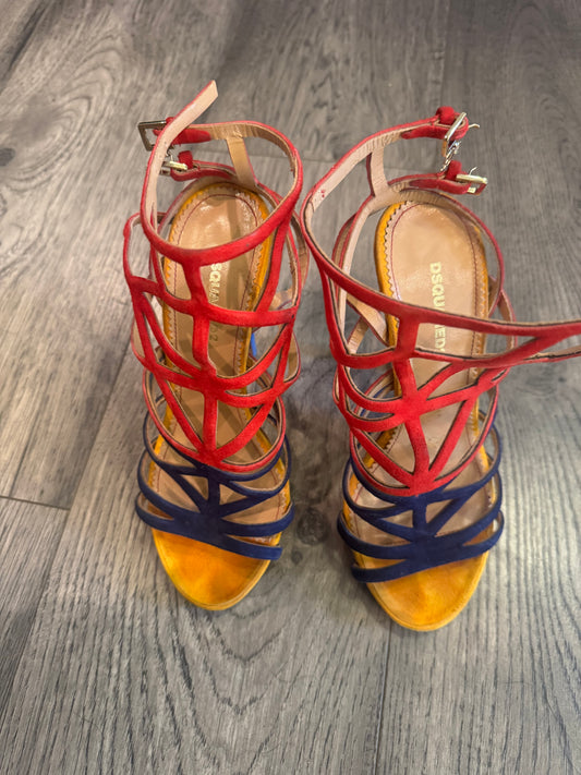 Dsquared2 multicolor caged heels