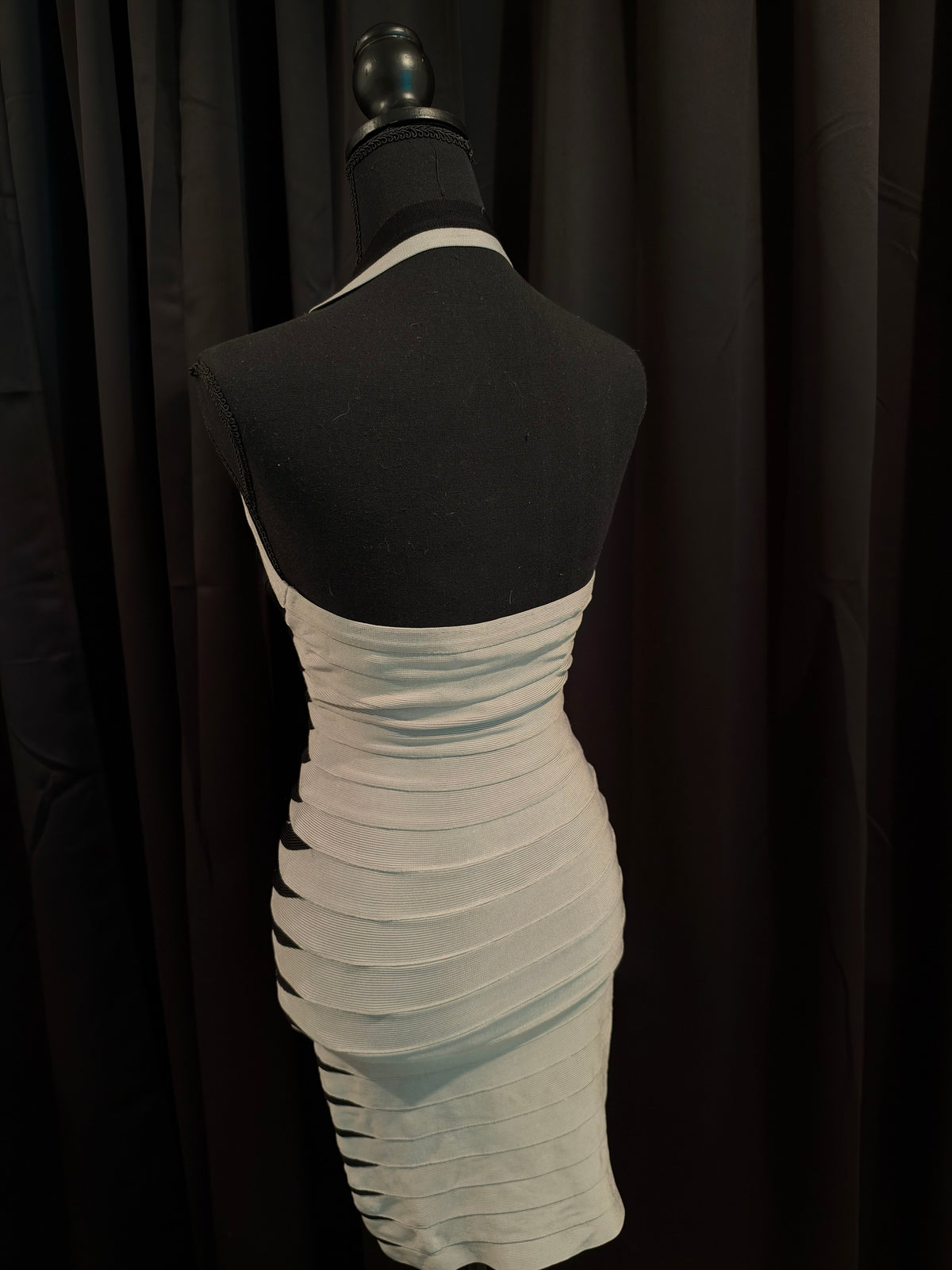 Herve Leger midi halter bodycon dress