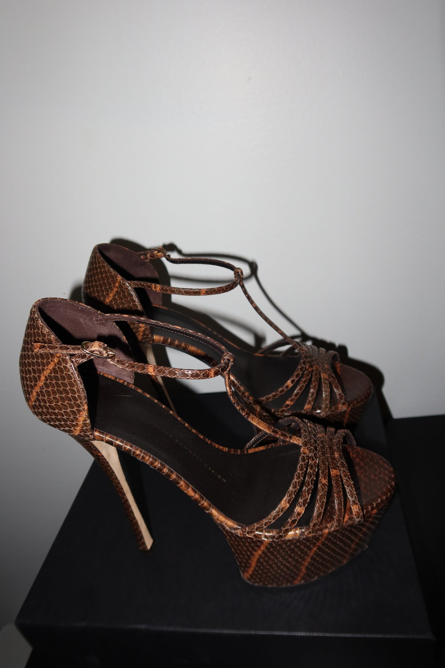 Giuseppe Zanotti Python Leather Sasha Platforms