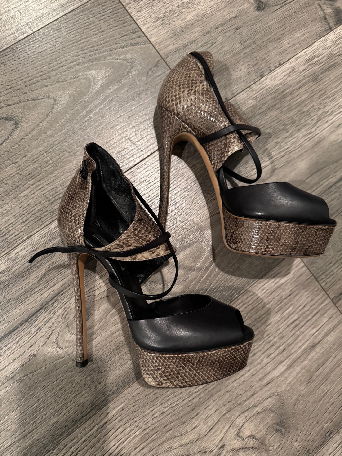 Casadei Python strappy heels