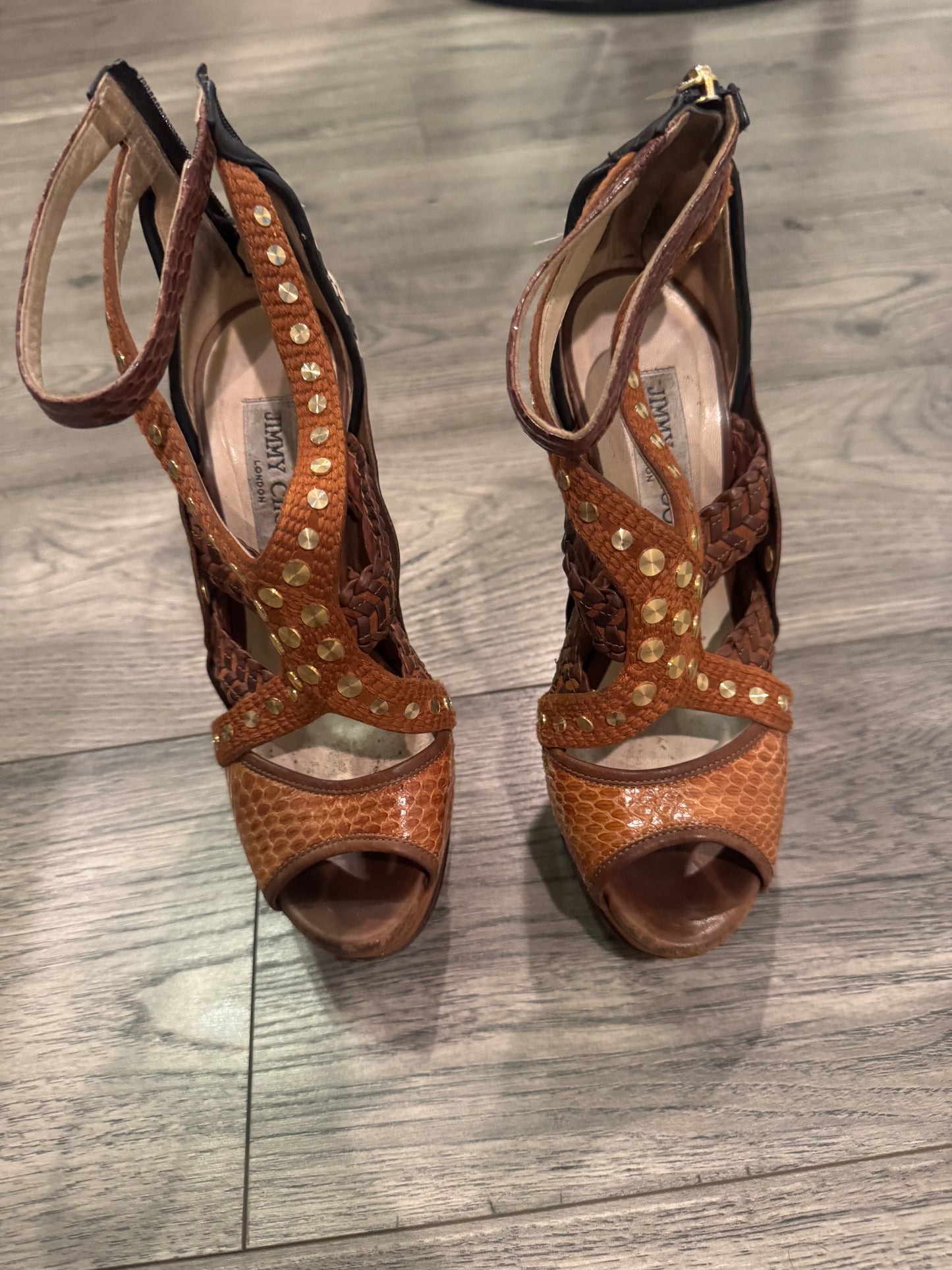 Jimmy choo python platform heels