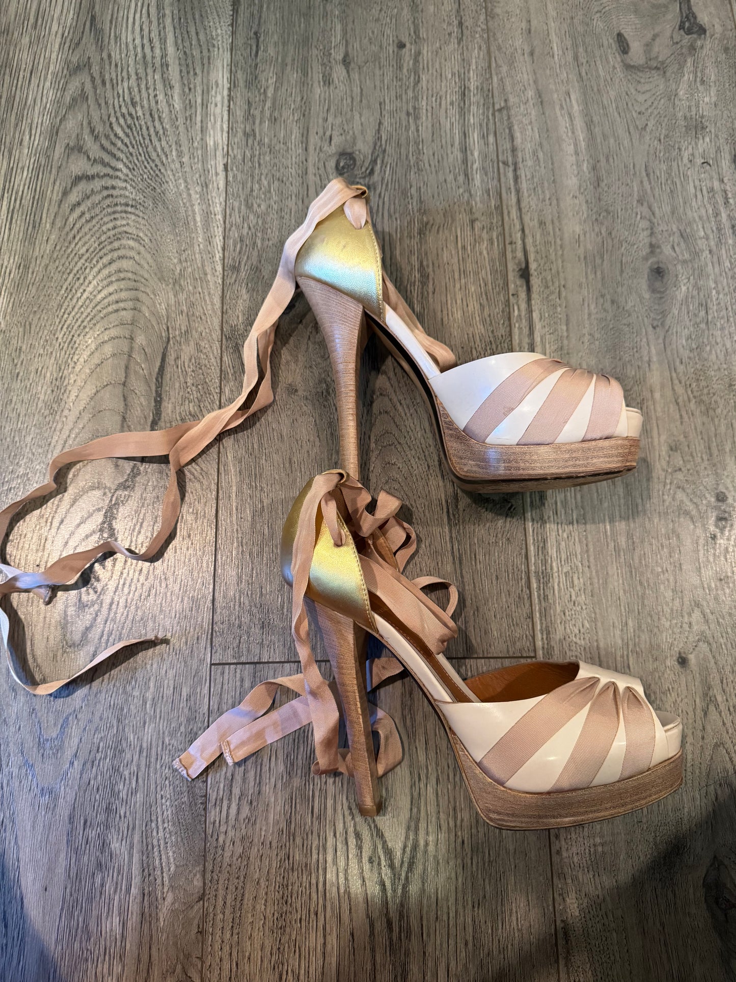 Fendi nutcracker lace up heels