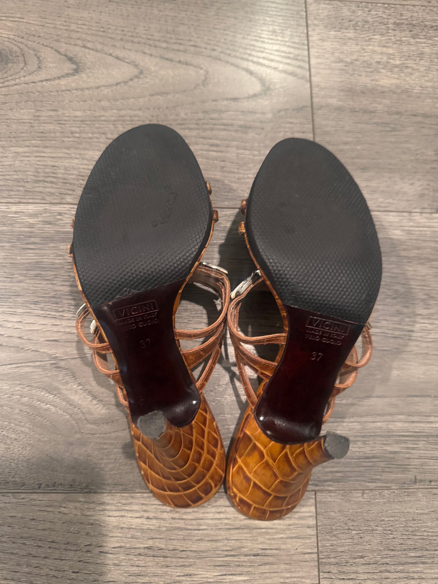 Giuseppe Zanotti brown embellished sandals